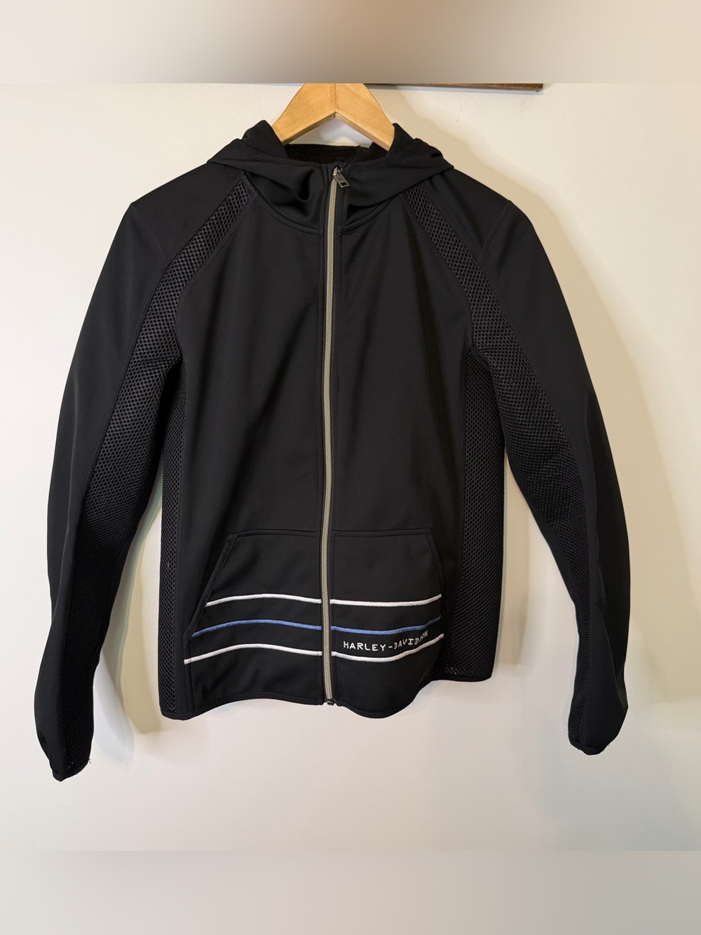 Harley Davidson Women’s M Removable Motorcycle Jacket Liner Hooded Black